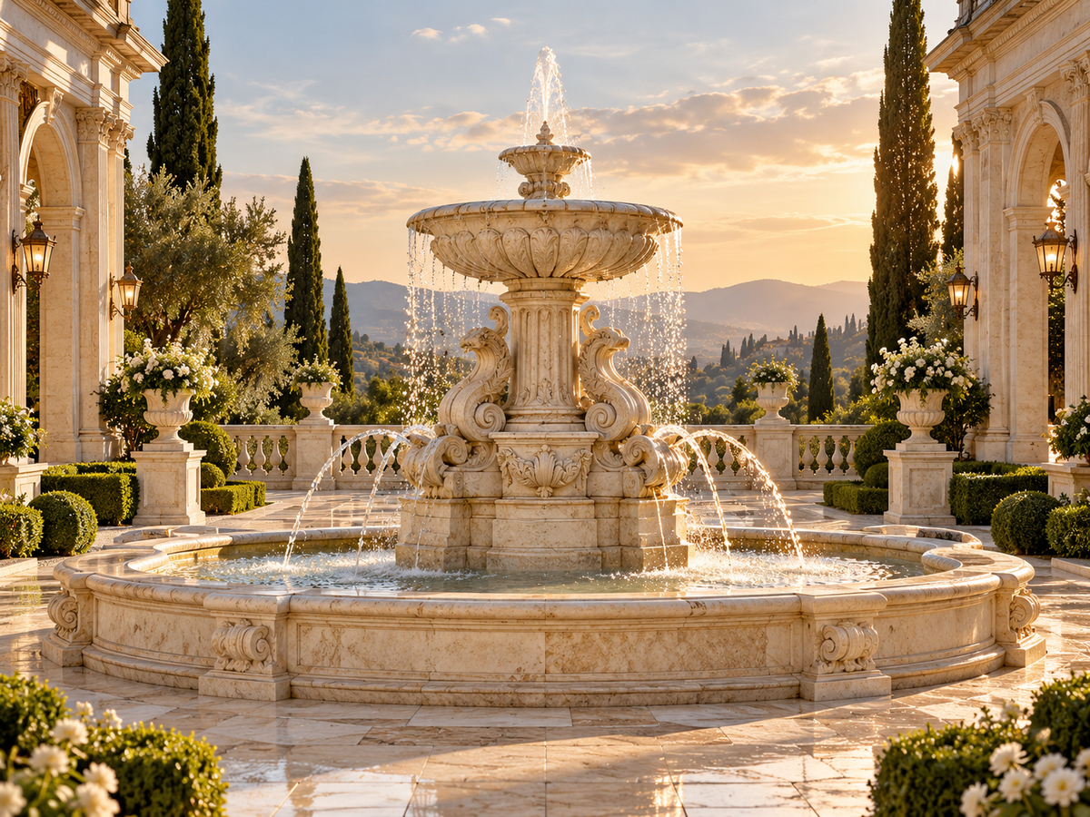 WORLD STONE & BRONZE CO. Lion Fountains collection