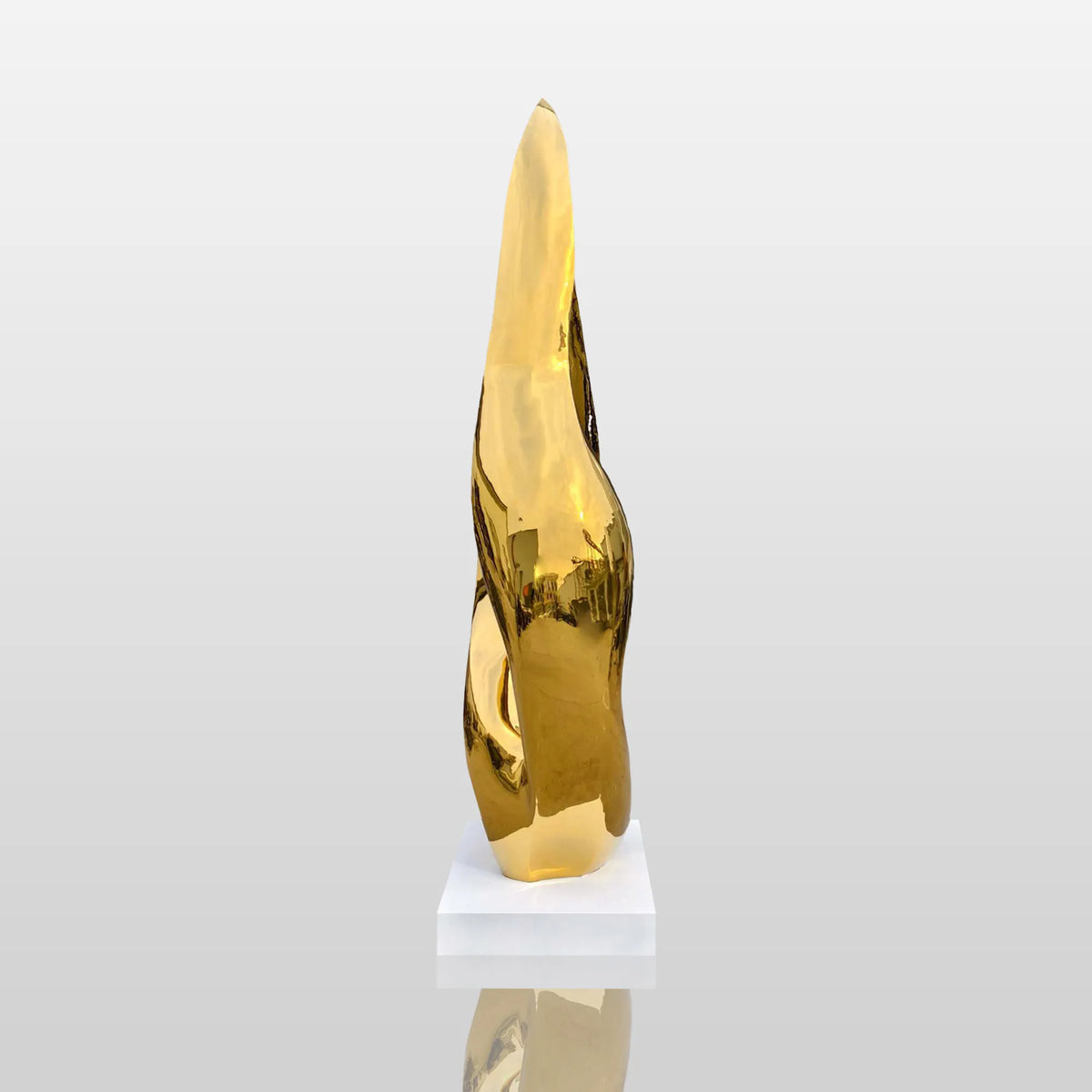 PREMIER Modern Stainless Steel Flame Sculpture 34.8"W x 96"H x 20"D PSIS-006