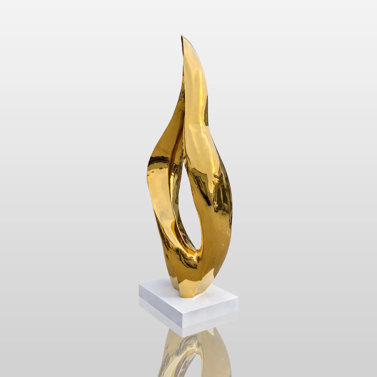 PREMIER Modern Stainless Steel Flame Sculpture 34.8"W x 96"H x 20"D PSIS-006