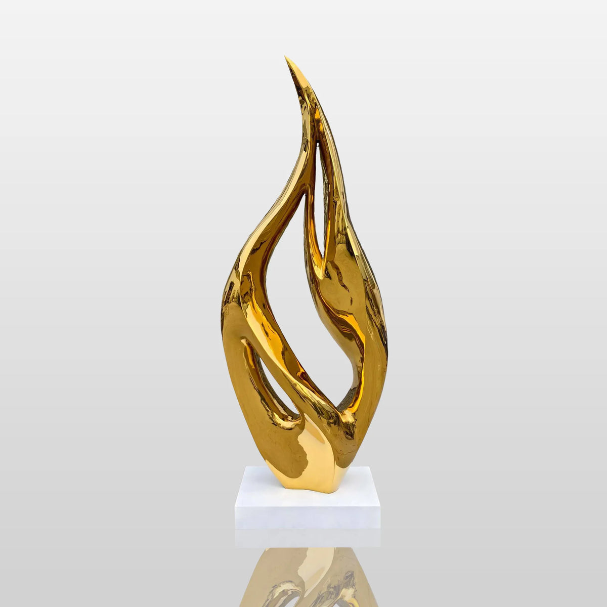 PREMIER Modern Stainless Steel Flame Sculpture 34.8"W x 96"H x 20"D PSIS-006
