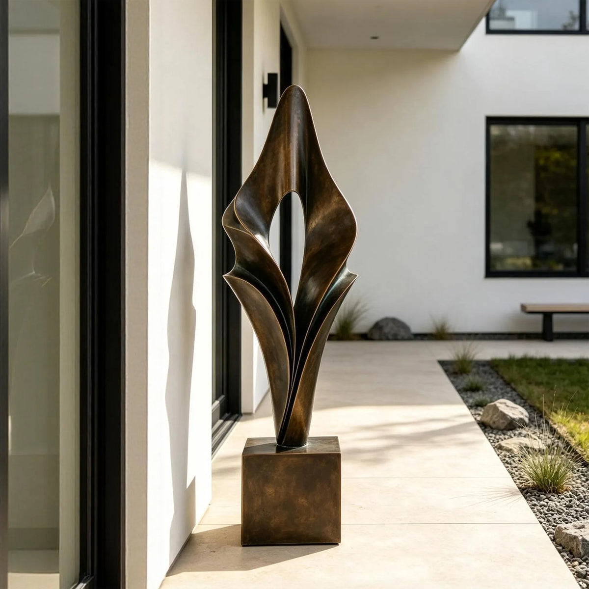 PREMIER Abstract Bronze Sculpture for Garden, Walkway, Office Courtyard or Villa Yard PSB-264