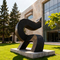 PREMIER Abstract Bronze Sculpture with Curved Design for Gardens, Plazas and Contemporary Homes PSB-127