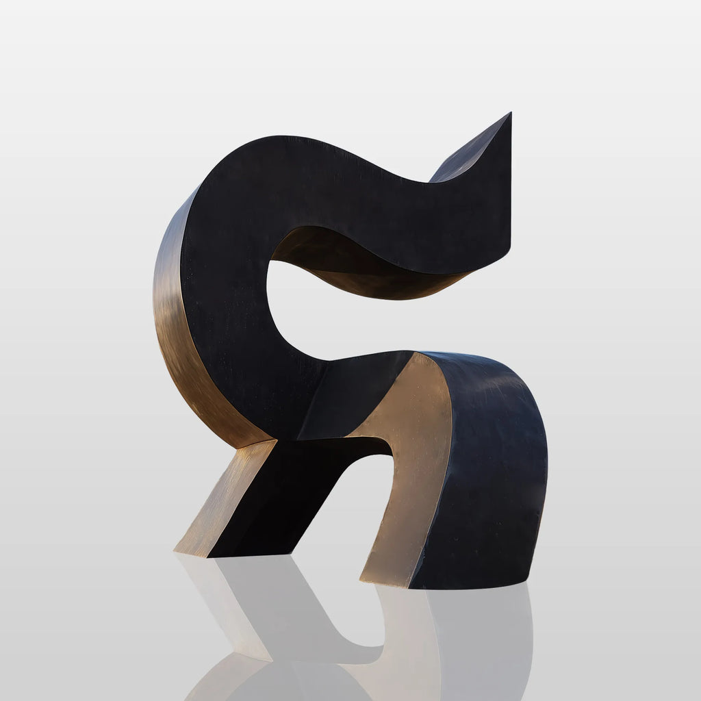 PREMIER Abstract Bronze Sculpture with Curved Design for Gardens, Plazas and Contemporary Homes PSB-127