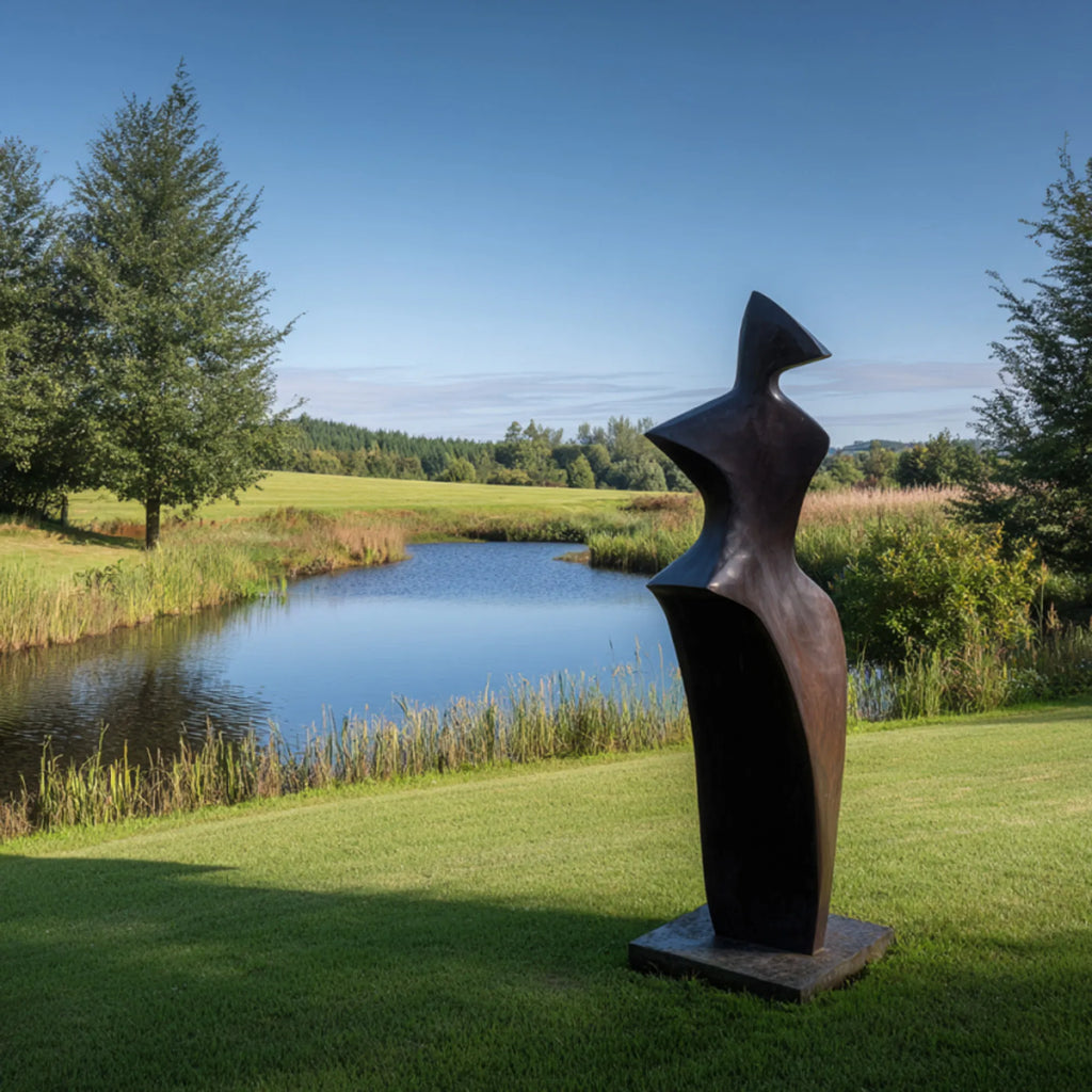 PREMIER Abstract Bronze Sculpture with Minimalist and Human Design Fit for Gardens, Courtyards or Commercial Areas PSB-158