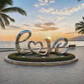 PREMIER Abstract LOVE Sculpture in Stainless Steel for Seaside Promenade, Wedding Venue or Coastal Resort PSSS-290