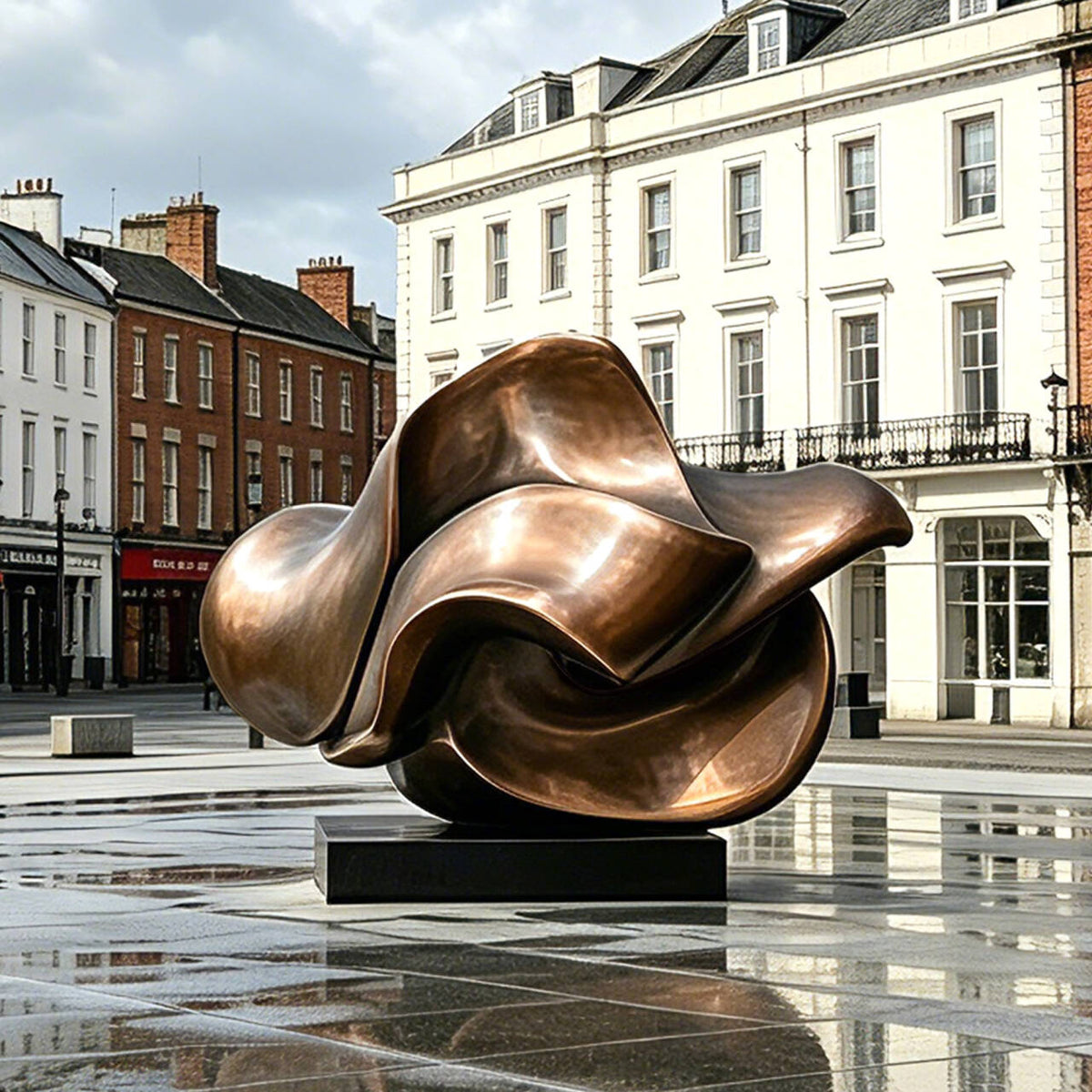 PREMIER Abstract Organic Bronze Sculpture for Public Plazas, Urban Squares, Gardens and Corporate Campus PSB-184