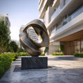 PREMIER Abstract Ring Bronze Sculpture with Modern Flowing Design for Urban Plazas, Courtyards and Gardens PSB-165
