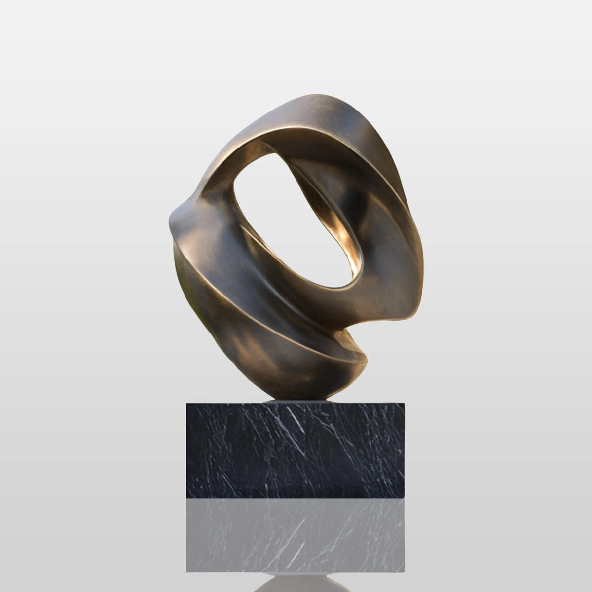 PREMIER Abstract Ring Bronze Sculpture with Modern Flowing Design for Urban Plazas, Courtyards and Gardens PSB-165