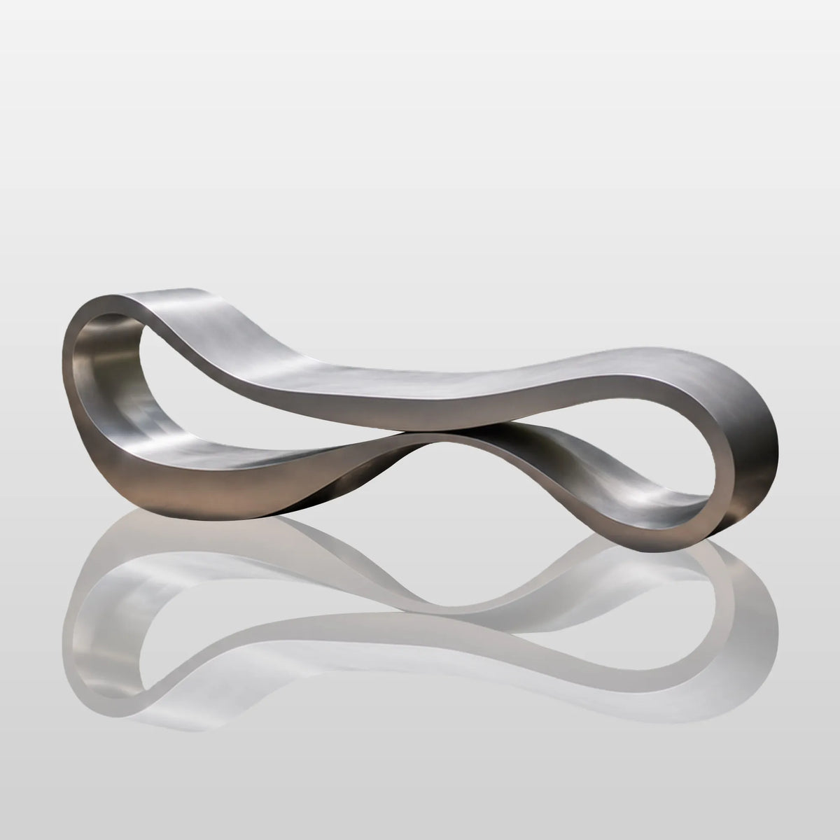 PREMIER Abstract Stainless Steel Bench Sculpture for Gardens, Courtyards, Rooftop Terraces or Residential Communities PSSS-282