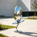 PREMIER Abstract Stainless Steel Disc Sculpture for Front Yard, Walkway or Town Plaza PSSS-321