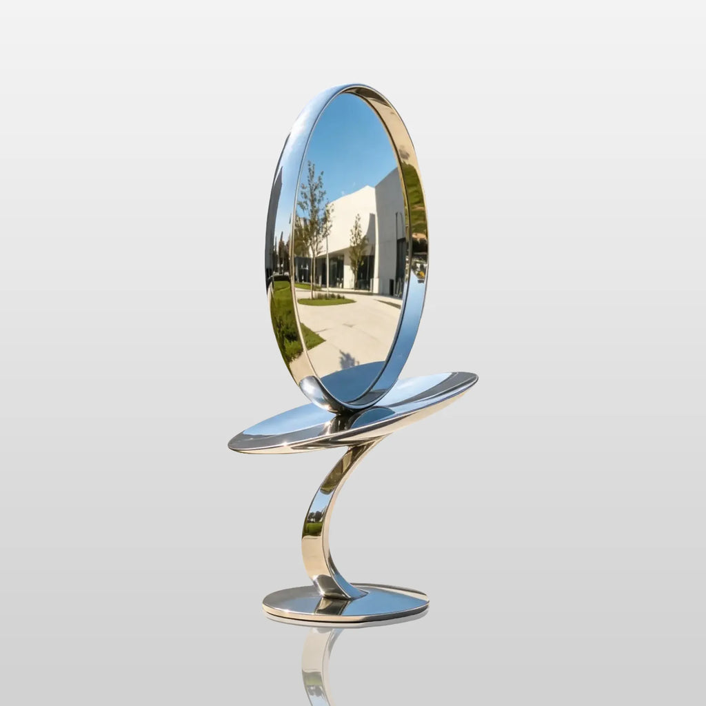 PREMIER Abstract Stainless Steel Disc Sculpture for Front Yard, Walkway or Town Plaza PSSS-321
