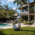 PREMIER Abstract Stainless Steel Sculpture for Garden Poolside, Resort Patio or Coastal Backyard PSSS-292
