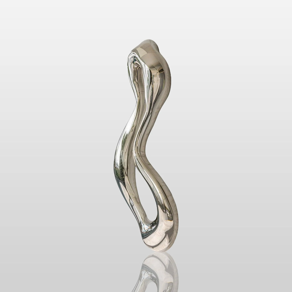 PREMIER Abstract Stainless Steel Sculpture with Flowing Water Shape Fit for Walls of Poolside, Villa, Hotel or Modern Outdoor Areas PSSS-231