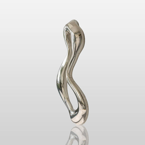 PREMIER Abstract Stainless Steel Sculpture with Flowing Water Shape Fit for Walls of Poolside, Villa, Hotel or Modern Outdoor Areas PSSS-231