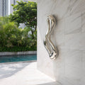 PREMIER Abstract Stainless Steel Sculpture with Flowing Water Shape Fit for Walls of Poolside, Villa, Hotel or Modern Outdoor Areas PSSS-231