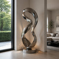 PREMIER Abstract Stainless Steel Sculpture with Twist Design for Living Room, Hotel Lobby or Foyer PSSS-312