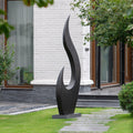 PREMIER Abstract Stainless Steel Sculpture with Twisted Flame Design for Modern Courtyards, Building Entrances PSSS-236