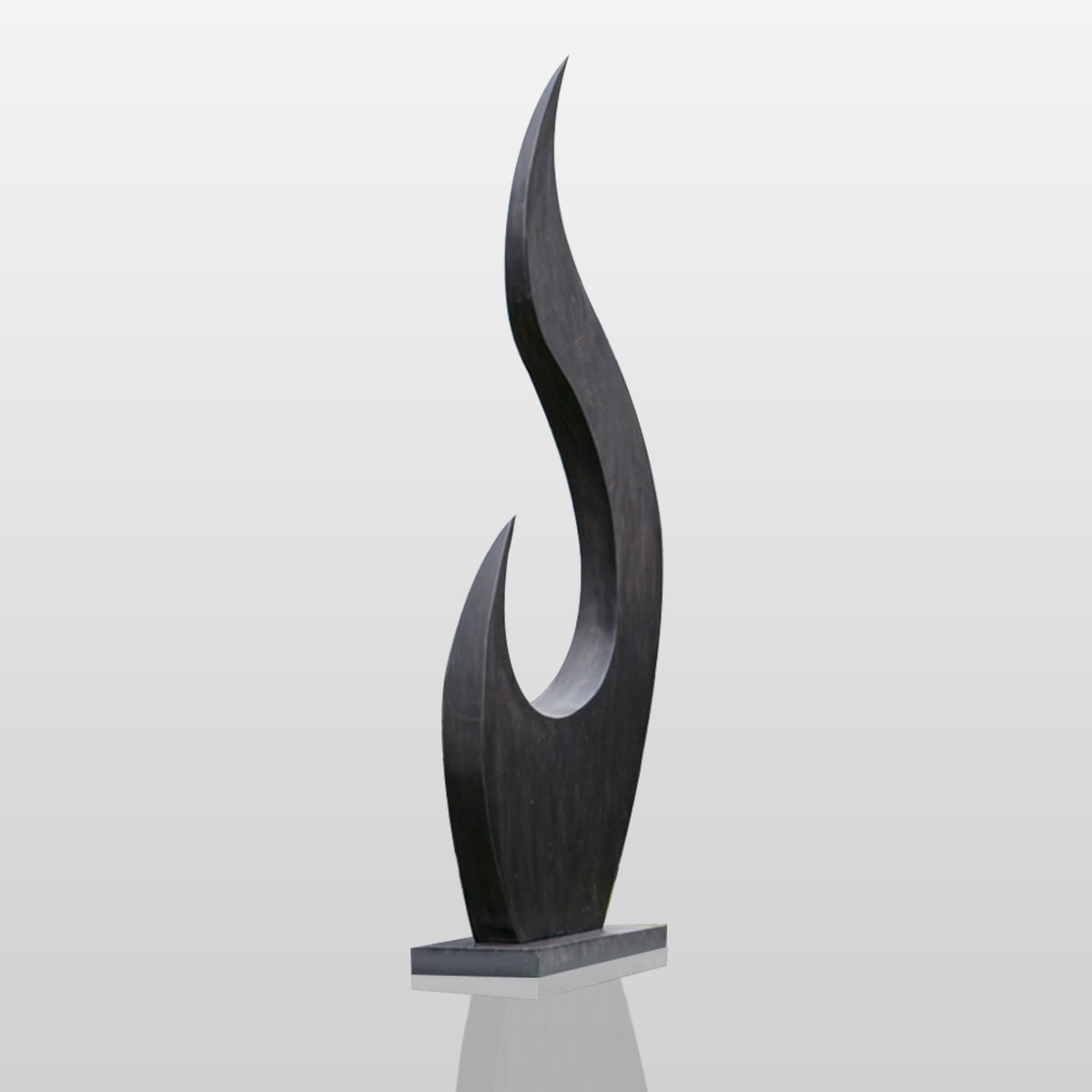 PREMIER Abstract Stainless Steel Sculpture with Twisted Flame Design for Modern Courtyards, Building Entrances PSSS-236