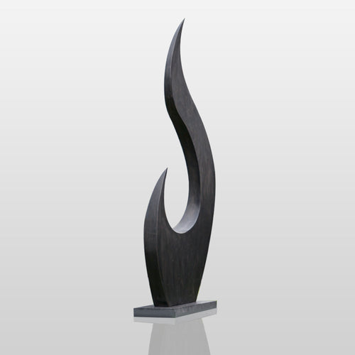 PREMIER Abstract Stainless Steel Sculpture with Twisted Flame Design for Modern Courtyards, Building Entrances PSSS-236