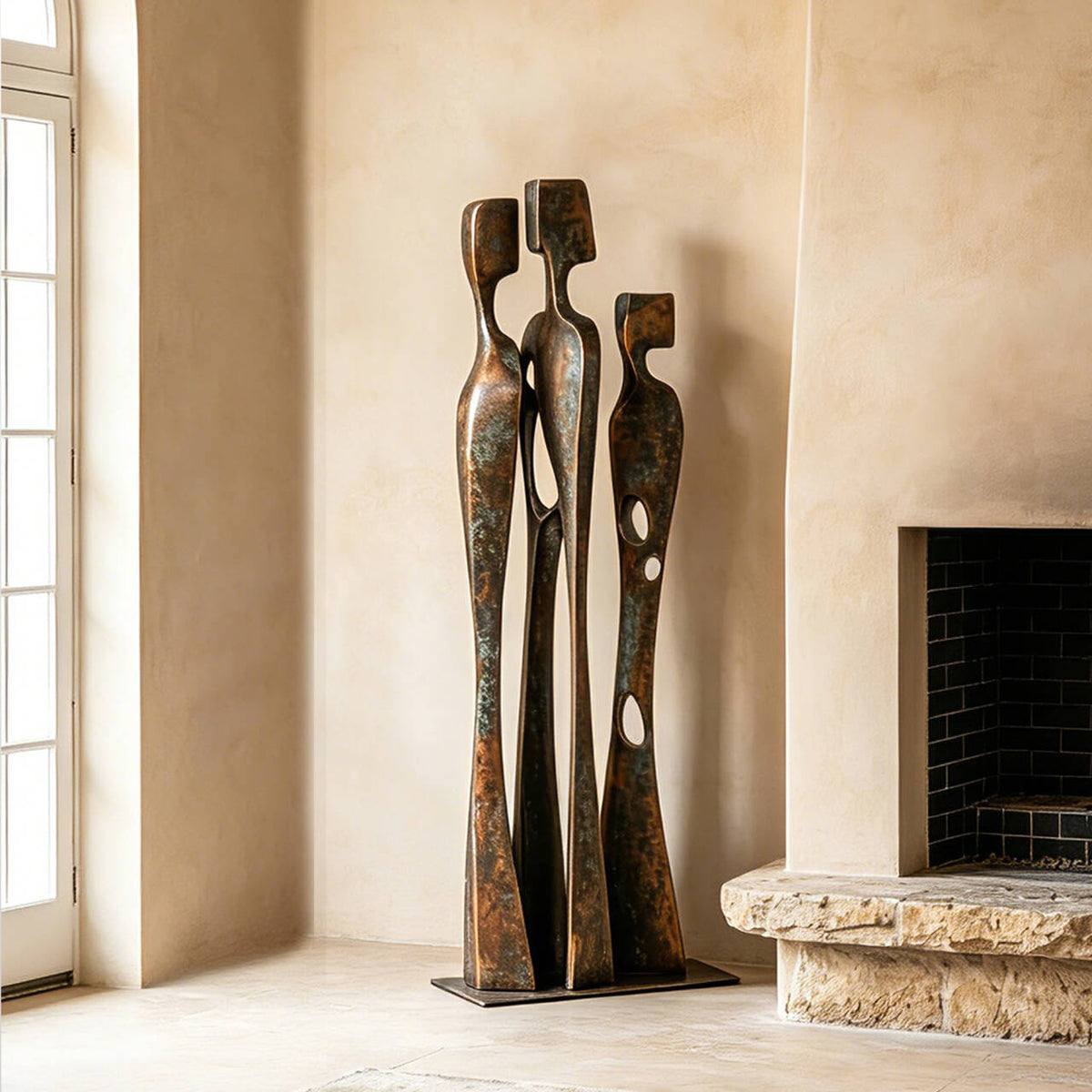 PREMIER Abstract Tall Bronze Human Sculpture for Living Rooms, Entryways, Luxury Villas and Hotel Lobbies PSB-183