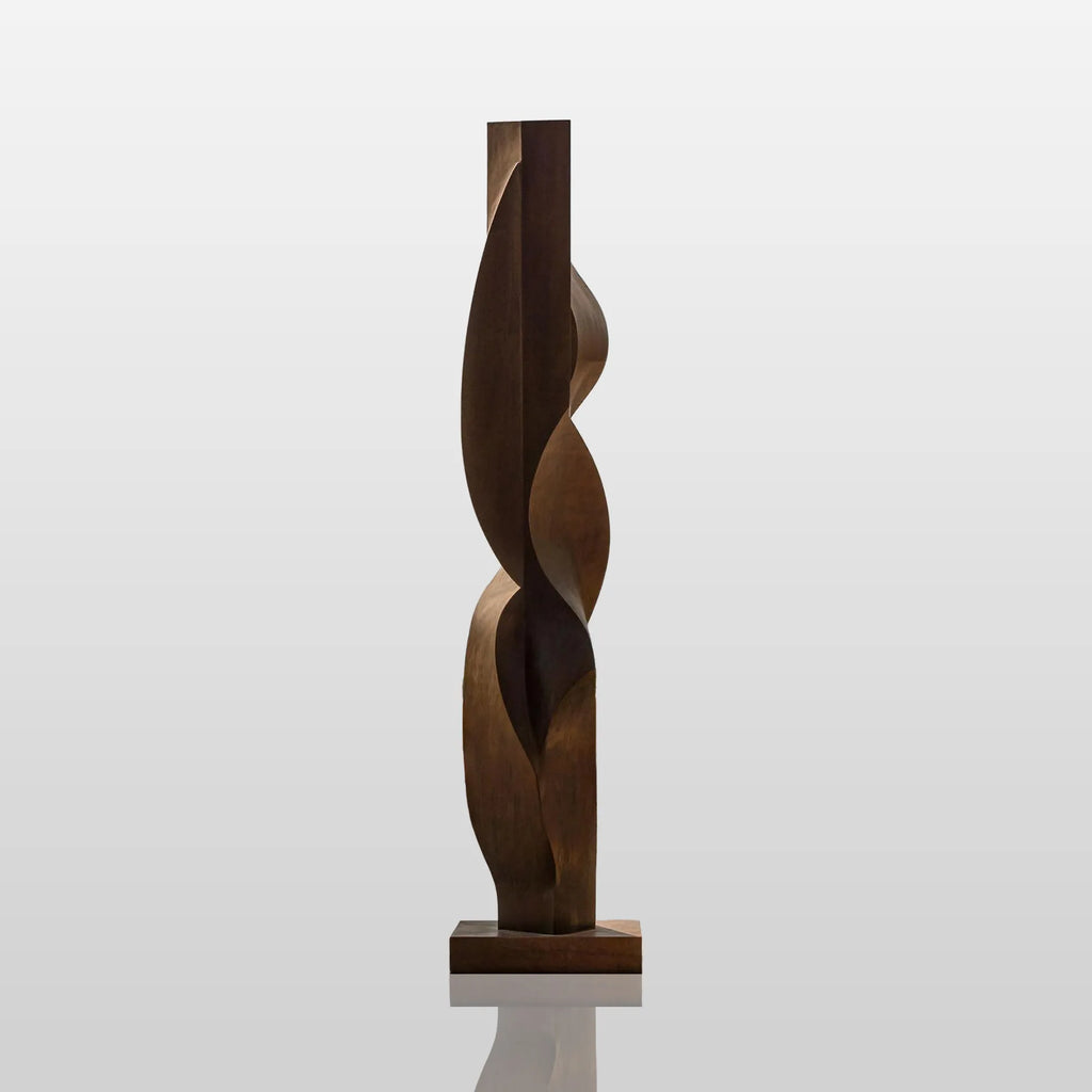 PREMIER Abstract Twisted Bronze Sculpture with Minimalist Vertical Design Suitable for Outdoor Walkways or Modern Courtyards PSB-160