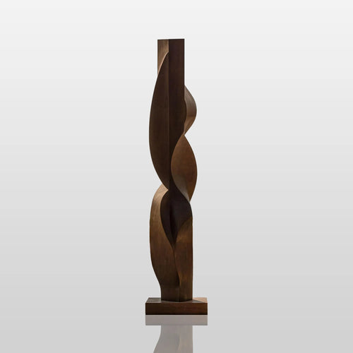 PREMIER Abstract Twisted Bronze Sculpture with Minimalist Vertical Design Suitable for Outdoor Walkways or Modern Courtyards PSB-160