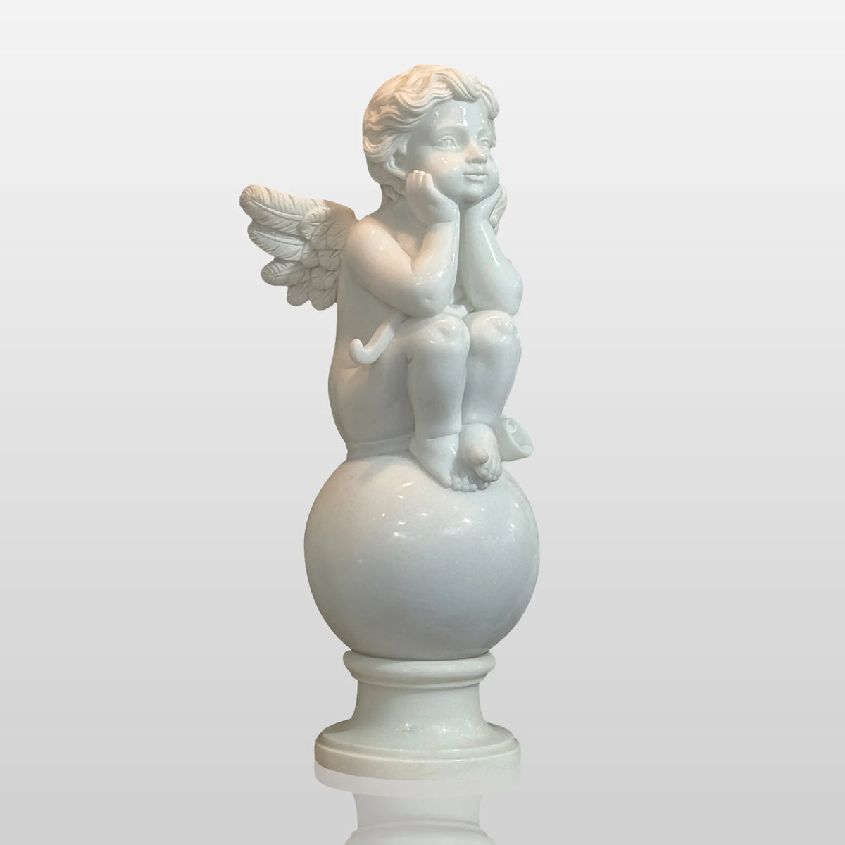PREMIER Baby Angel Bronze Sculpture with Classic and Cute Design Ideal for Gardens, Churches and Parks PSM-104