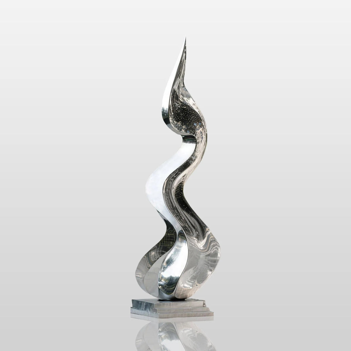 PREMIER Beautiful Stainless Steel Sculpture with Rising Water Design Ideal for Poolside Areas, Plazas, or Outdoor Open Spaces PSSS-232