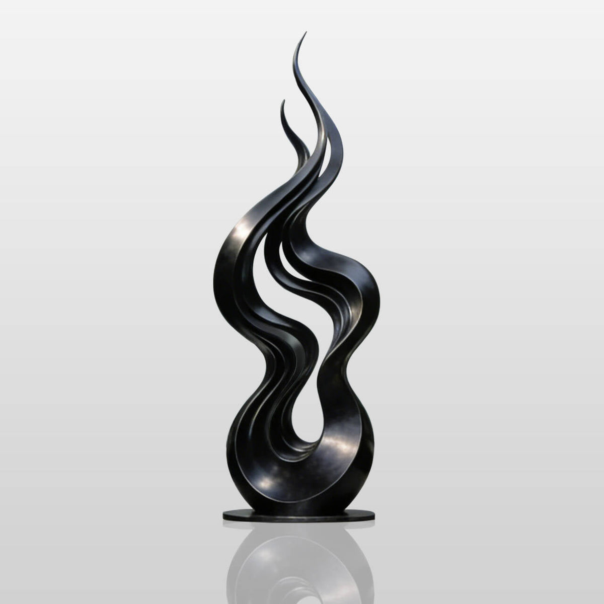 PREMIER Black Flame Sculpture in Stainless Steel for Villa Courtyards, Poolside Areas and Hotel Entrances PSSS-277