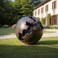 PREMIER Bronze Abstract Globe Sculpture with Textured Surface for Gardens and Outdoor Spaces PSB-140