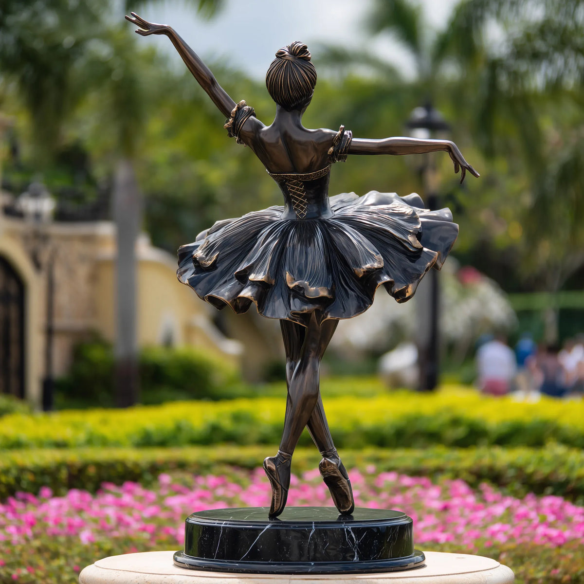 PREMIER Bronze Ballerina Sculpture with Classic Tutu Design for Gardens and Courtyards PSB-131