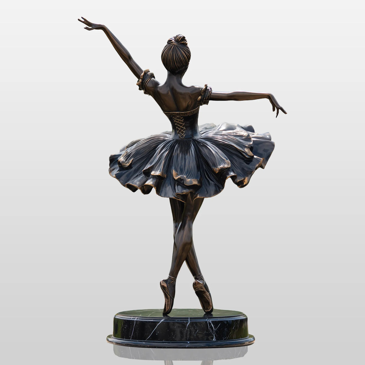 PREMIER Bronze Ballerina Sculpture with Classic Tutu Design for Gardens and Courtyards PSB-131