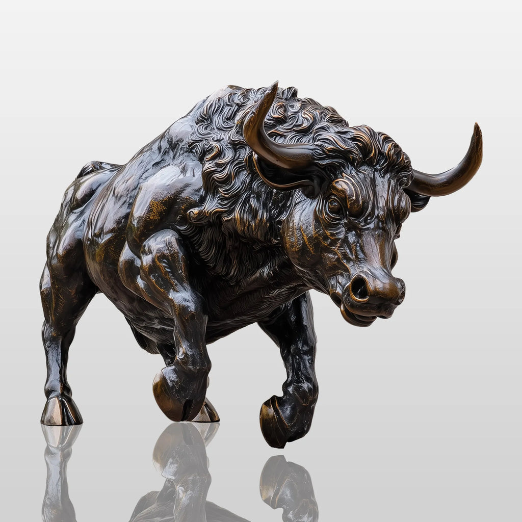 PREMIER Bronze Bull Statue with Dynamic Stance for Commercial Plazas and Estate Entrances PSB-128