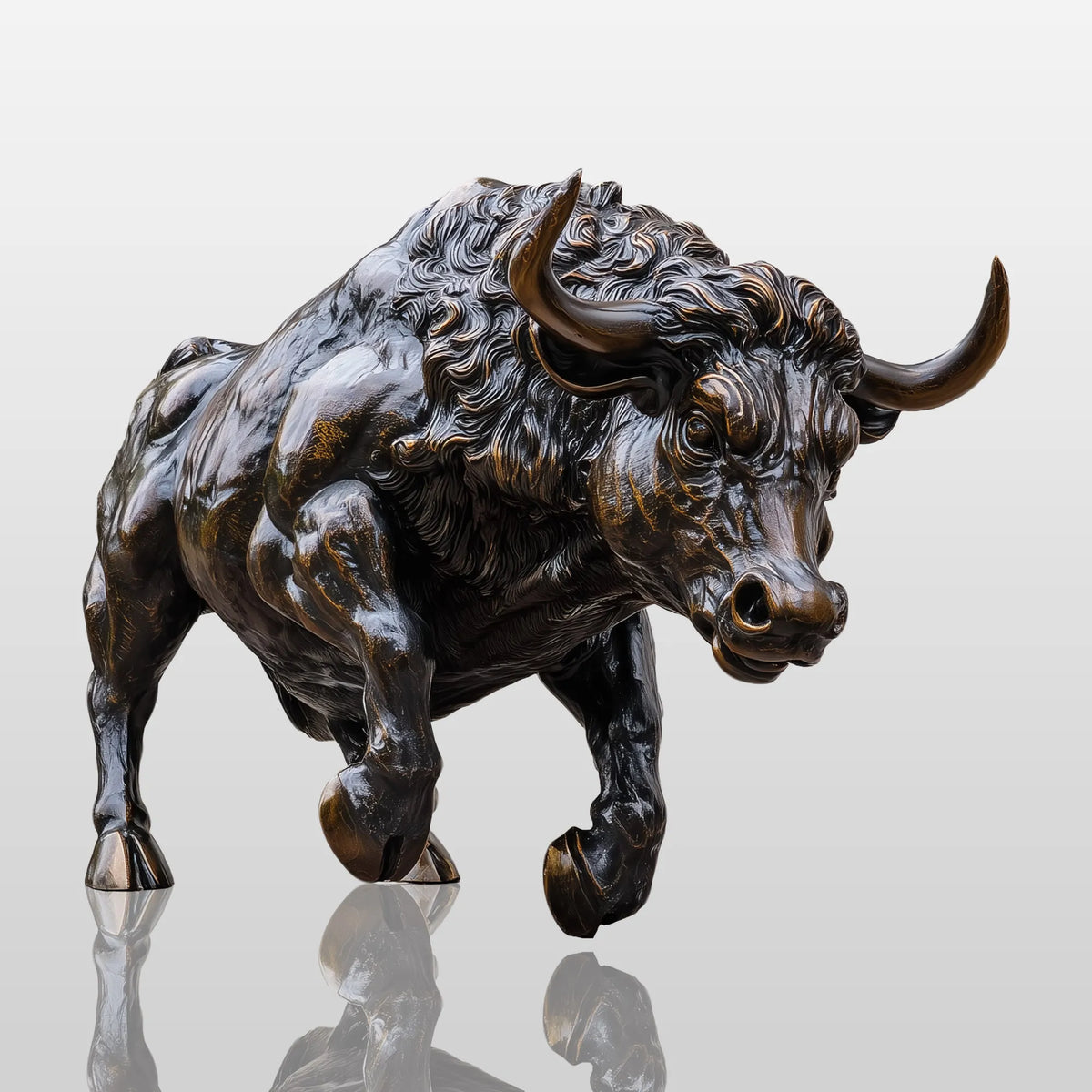 PREMIER Bronze Bull Statue with Dynamic Stance for Commercial Plazas and Estate Entrances PSB-128
