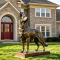 PREMIER Bronze German Shepherd Dog Statue for Front Yard, Home Lawn, Walkway or Park PSB-242