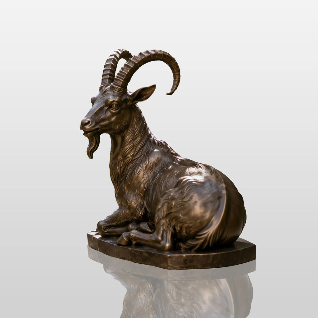 PREMIER Bronze Ibex Fountain for Garden Poolside, Courtyard Water Feature or Landscaped Yard PSB-204