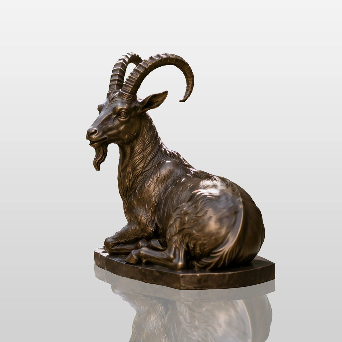PREMIER Bronze Ibex Fountain for Garden Poolside, Courtyard Water Feature or Landscaped Yard PSB-204