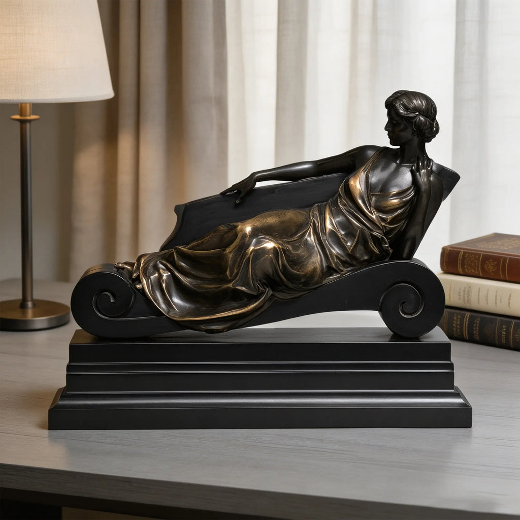 PREMIER Bronze Lady Table Top Sculpture for Coffee Table, Bookshelf or Dining Room Table  PSB-224