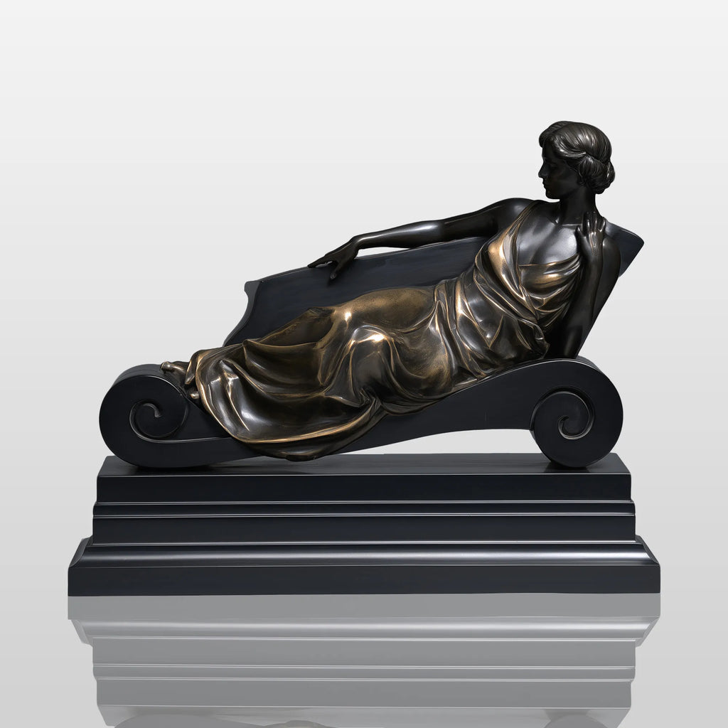 PREMIER Bronze Lady Table Top Sculpture for Coffee Table, Bookshelf or Dining Room Table  PSB-224