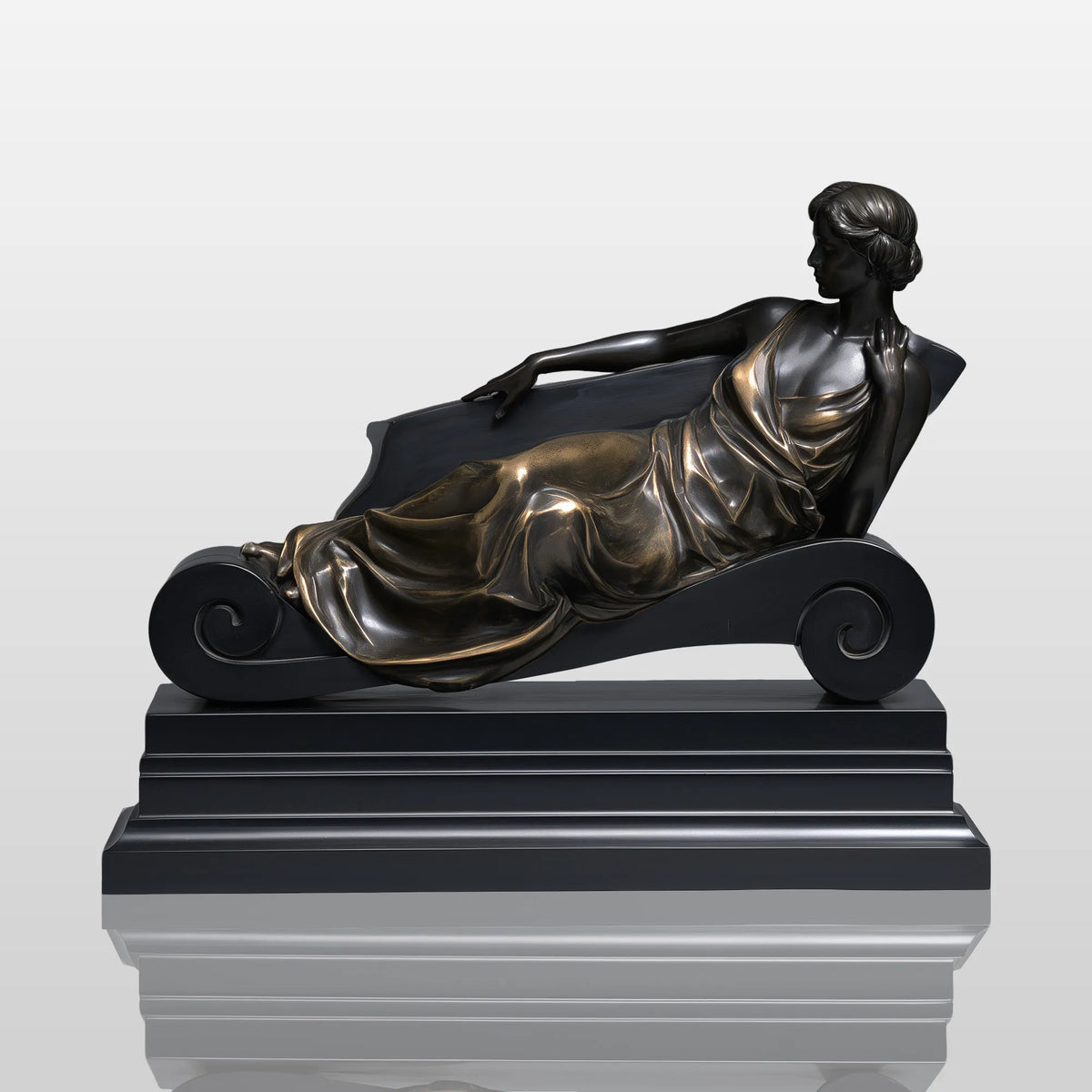 PREMIER Bronze Lady Table Top Sculpture for Coffee Table, Bookshelf or Dining Room Table  PSB-224