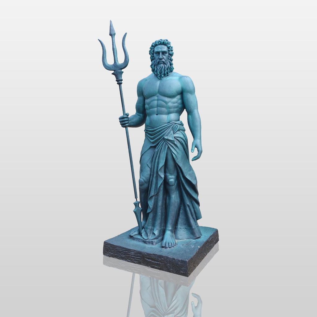 PREMIER Bronze Neptune Sculpture with Majestic Design for Grand Halls, Museums and Luxury Estates PSB-135