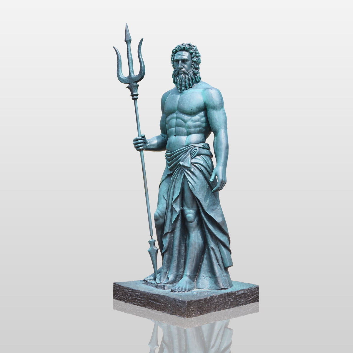 PREMIER Bronze Neptune Sculpture with Majestic Design for Grand Halls, Museums and Luxury Estates PSB-135