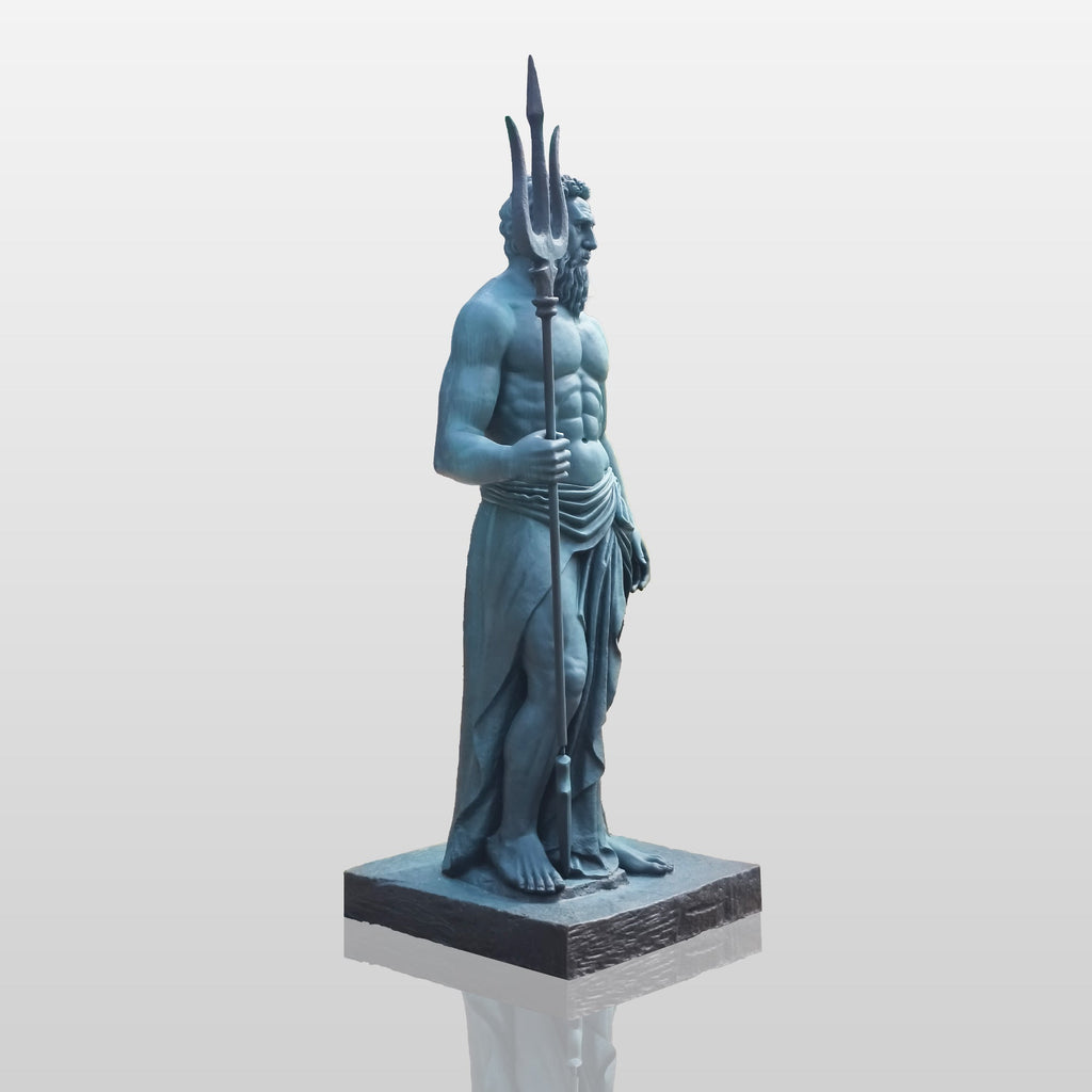 PREMIER Bronze Neptune Sculpture with Majestic Design for Grand Halls, Museums and Luxury Estates PSB-135