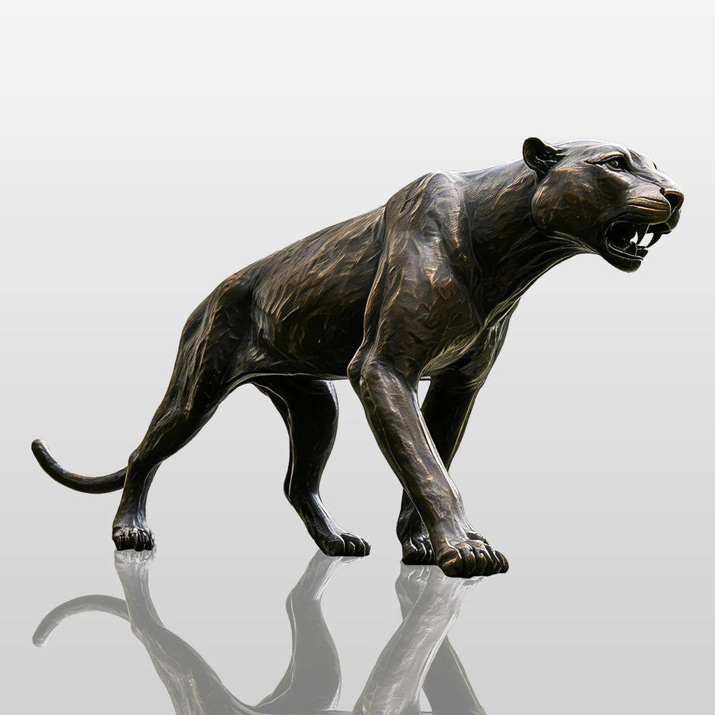 PREMIER Bronze Panther Sculpture with Dynamic Design for Entrances, Gardens and Courtyards PSB-137