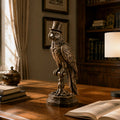 PREMIER Bronze Parrot Table Top Sculpture for Study Bookshelf or Desk and Living Side Table PSB-203