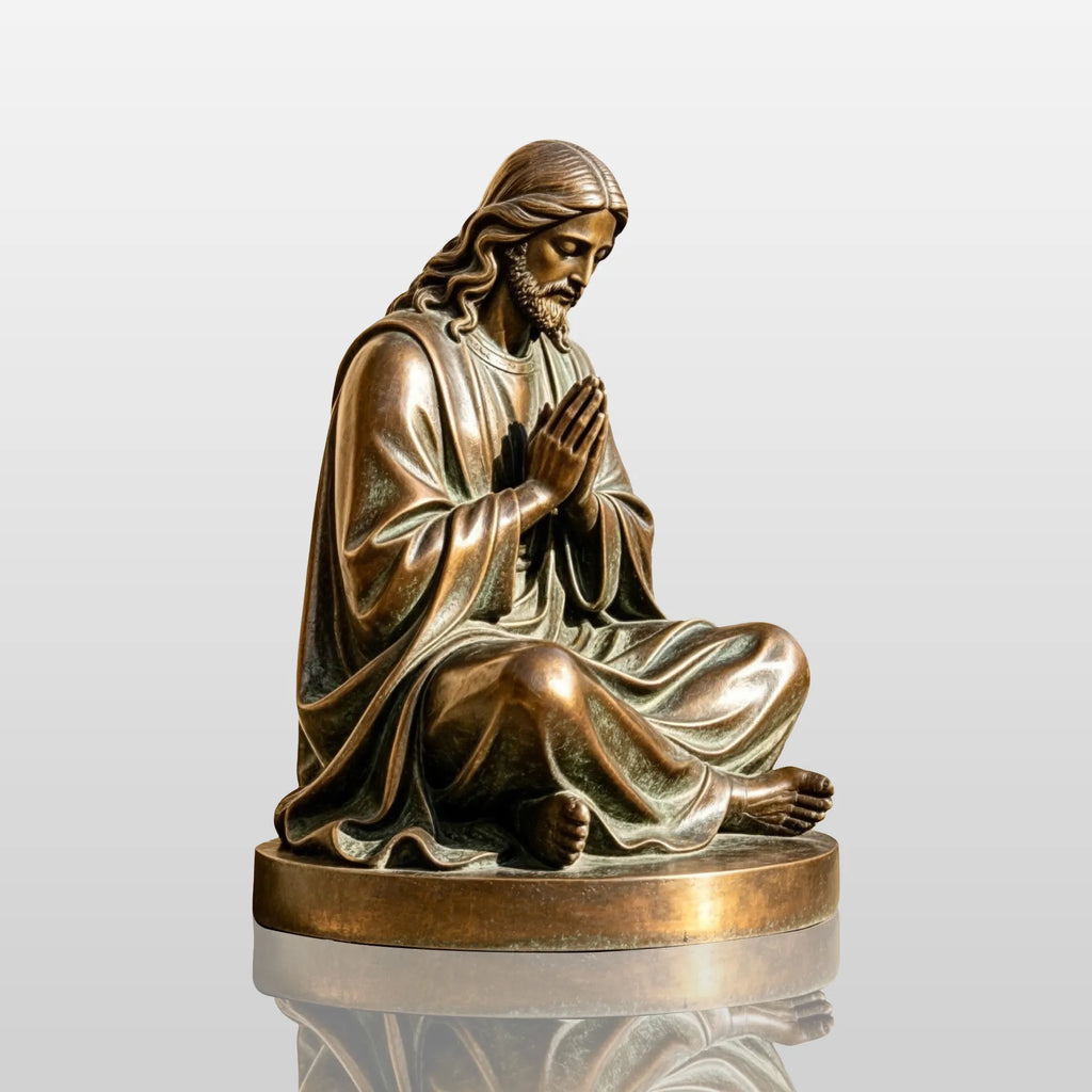 PREMIER Bronze Praying Jesus Statue for Chapel Garden, Church, Park or City Square PSB-254