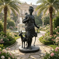 PREMIER Bronze Sculpture Diana The Huntress By a Deer for Estate Courtyards, Landscapes or Classical Outdoor Pathways PSB-181