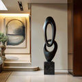 PREMIER Brass Sculpture with Flowing Oval Shapes for Private Villas, Hotel Lobbies and Luxury Art Spaces PSB-126