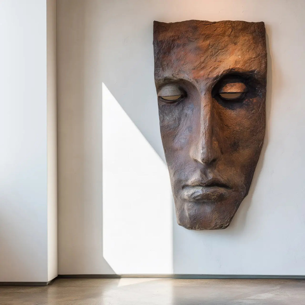 PREMIER Bronze Wall Mask Sculpture with Face Design for Corridors, Studies, Studios and Indoor Residential Spaces PSB-190