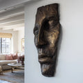 PREMIER Bronze Wall Mask Sculpture with Face Design for Living Rooms, Dining Areas, Entryways, Galleries and Offices PSB-189